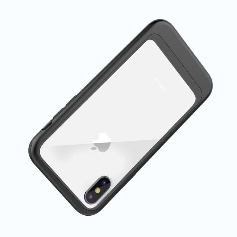 Hülle Für iPhone XS Schwarz Transparent Abnehmbar