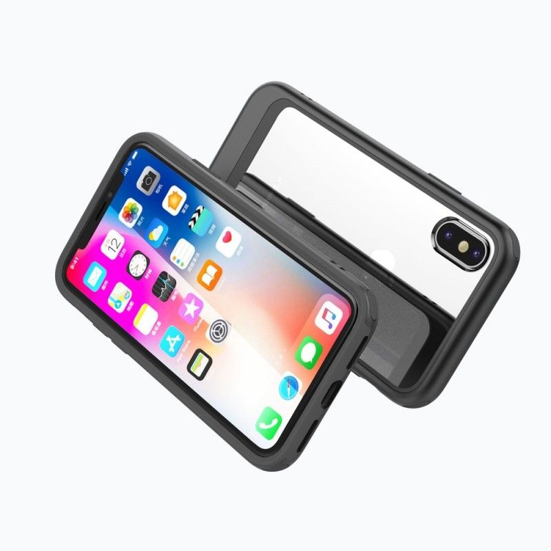 Hülle Für iPhone XS Schwarz Transparent Abnehmbar