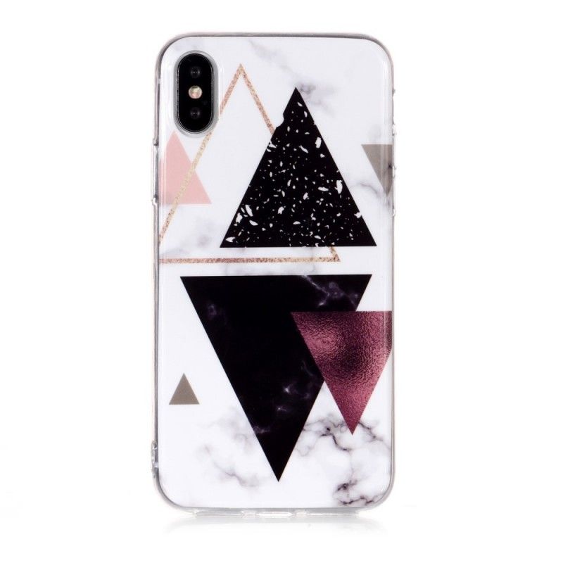 Hülle iPhone XS Diamant-Design-Marmor