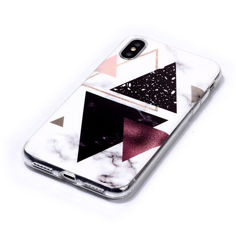 Hülle iPhone XS Diamant-Design-Marmor