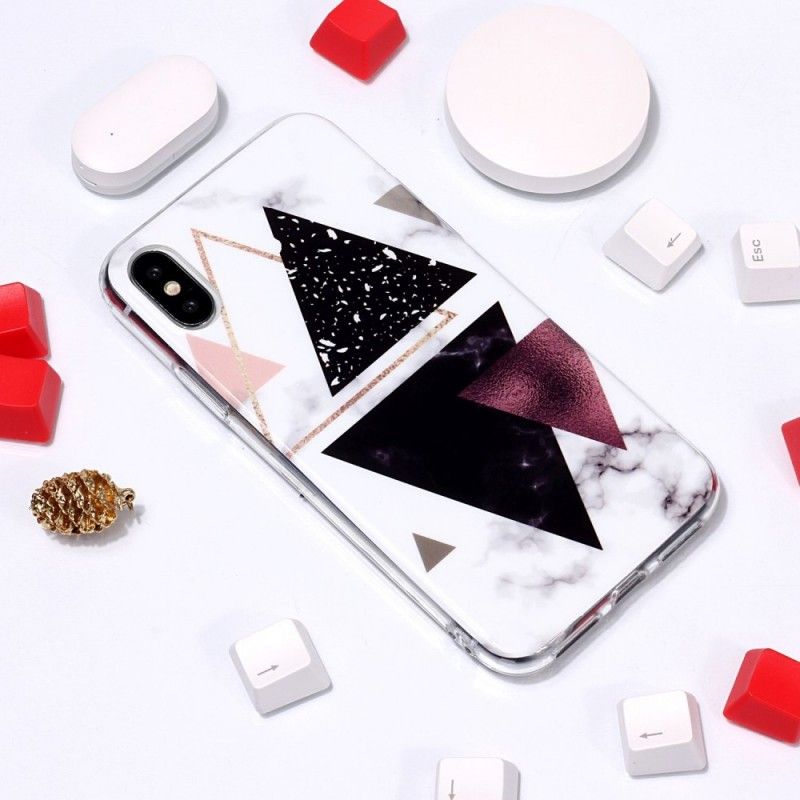Hülle iPhone XS Diamant-Design-Marmor