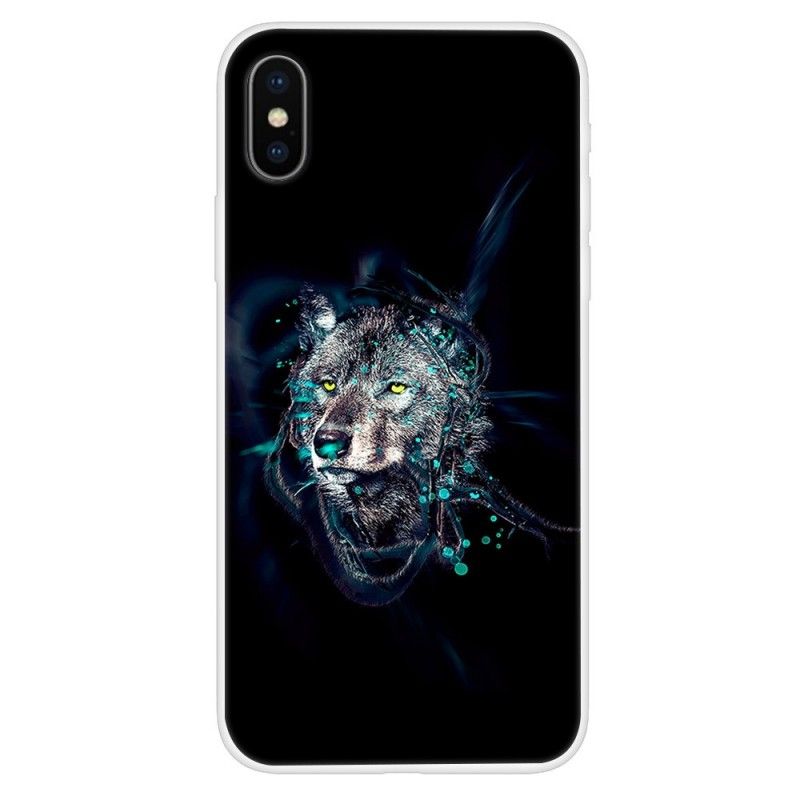 Hülle iPhone XS Handyhülle Wolf