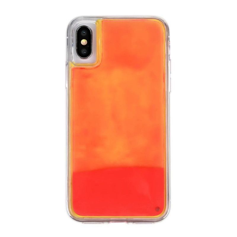 Hülle iPhone XS Orange Leuchtend