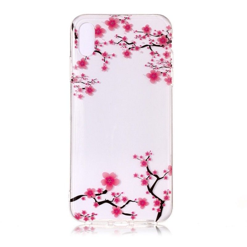 Hülle iPhone XS Pflaumenblüten