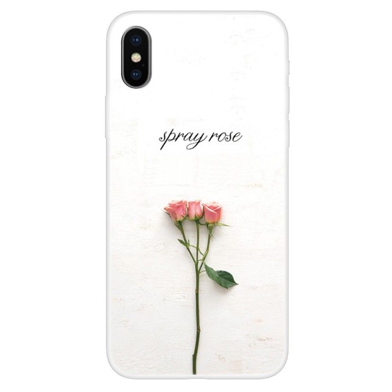 Hülle iPhone XS Rosen Sprühen