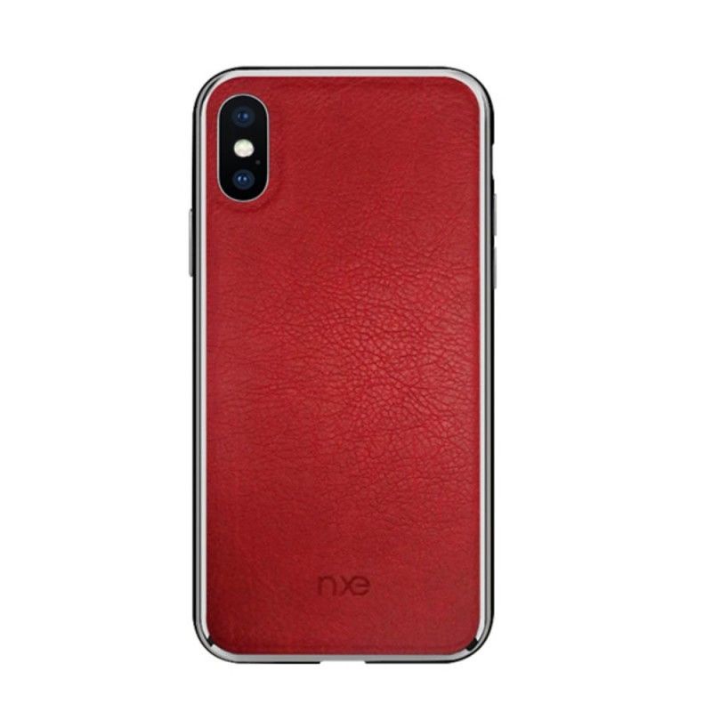 Hülle iPhone XS Rot Nxe Leder