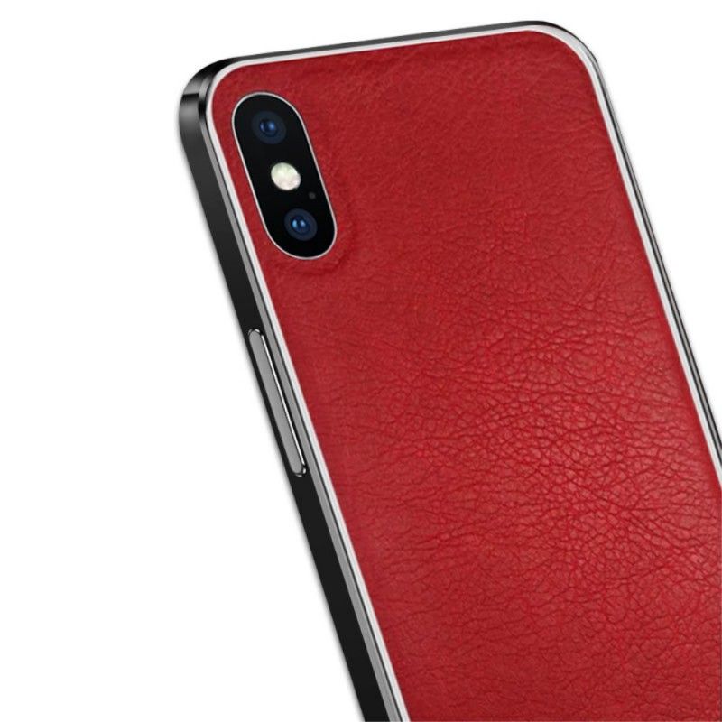 Hülle iPhone XS Rot Nxe Leder