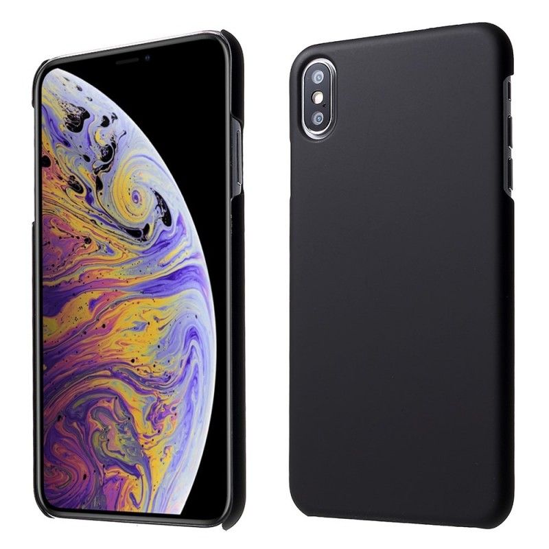 Hülle iPhone XS Schwarz Starres Silikon