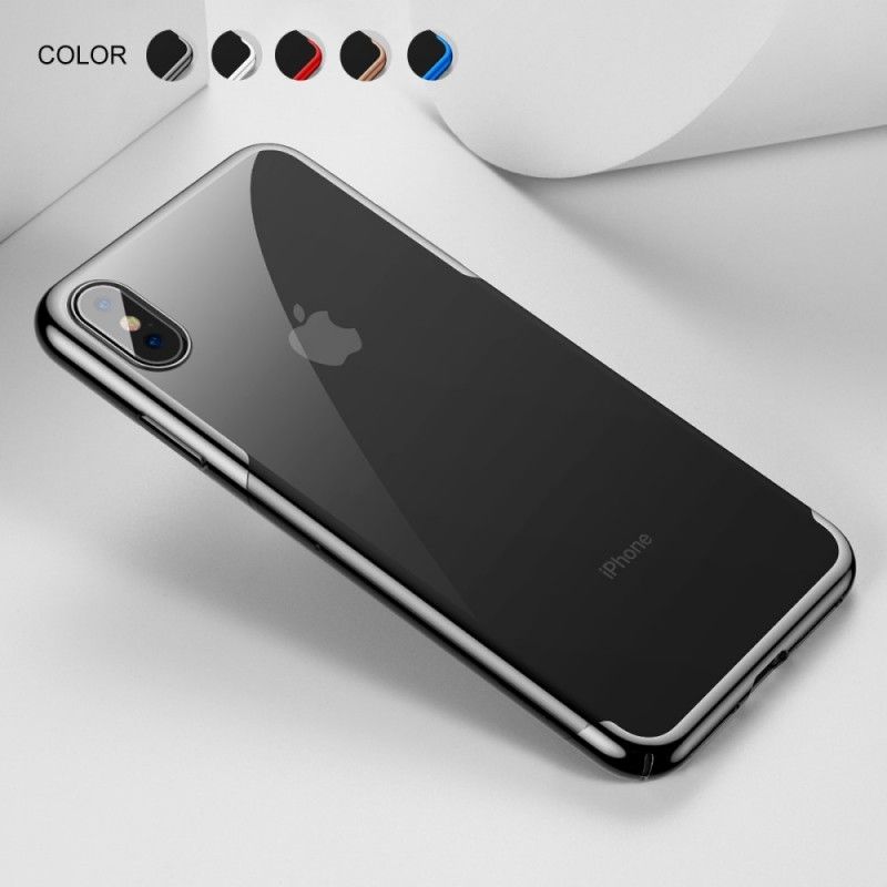 Hülle iPhone XS Silber Baseus-Glitzerserie