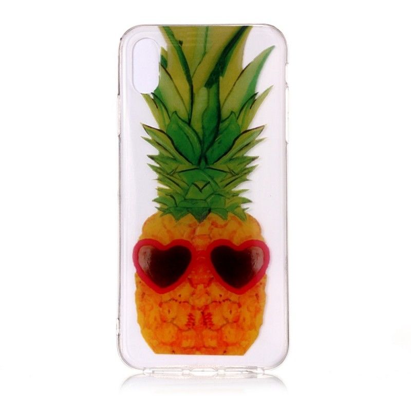 Hülle iPhone XS Transparente Inkognito Ananas