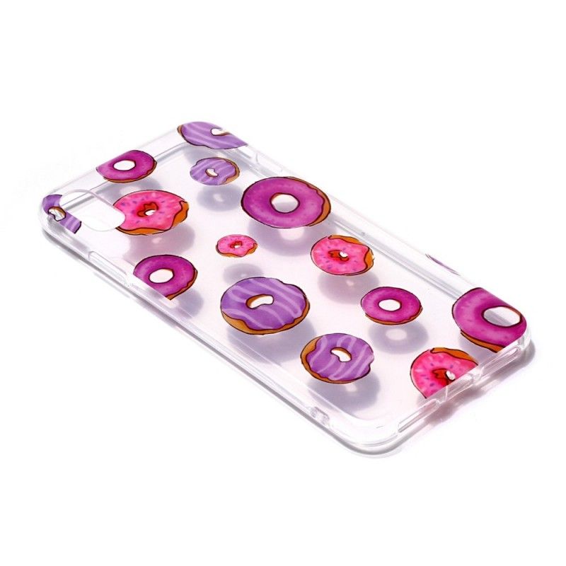 Hülle iPhone XS Transparenter Donutfächer