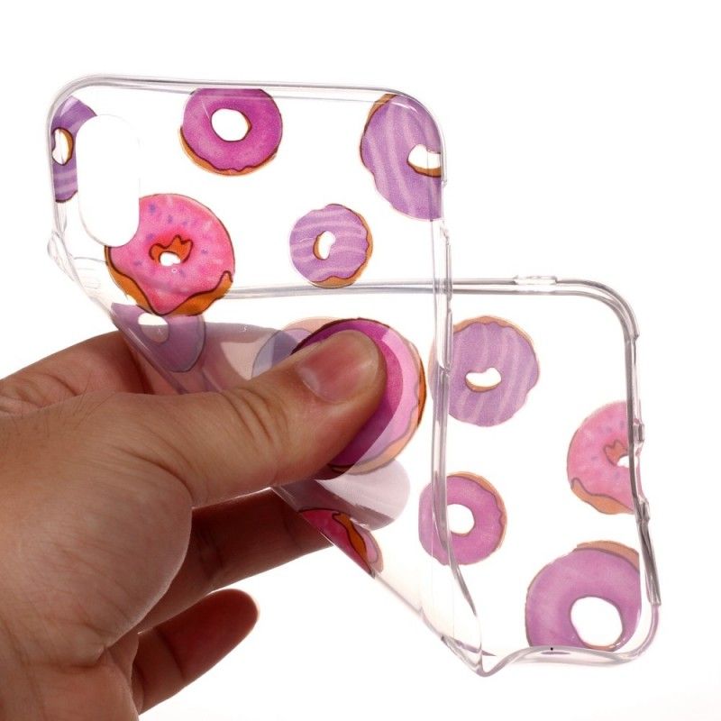 Hülle iPhone XS Transparenter Donutfächer