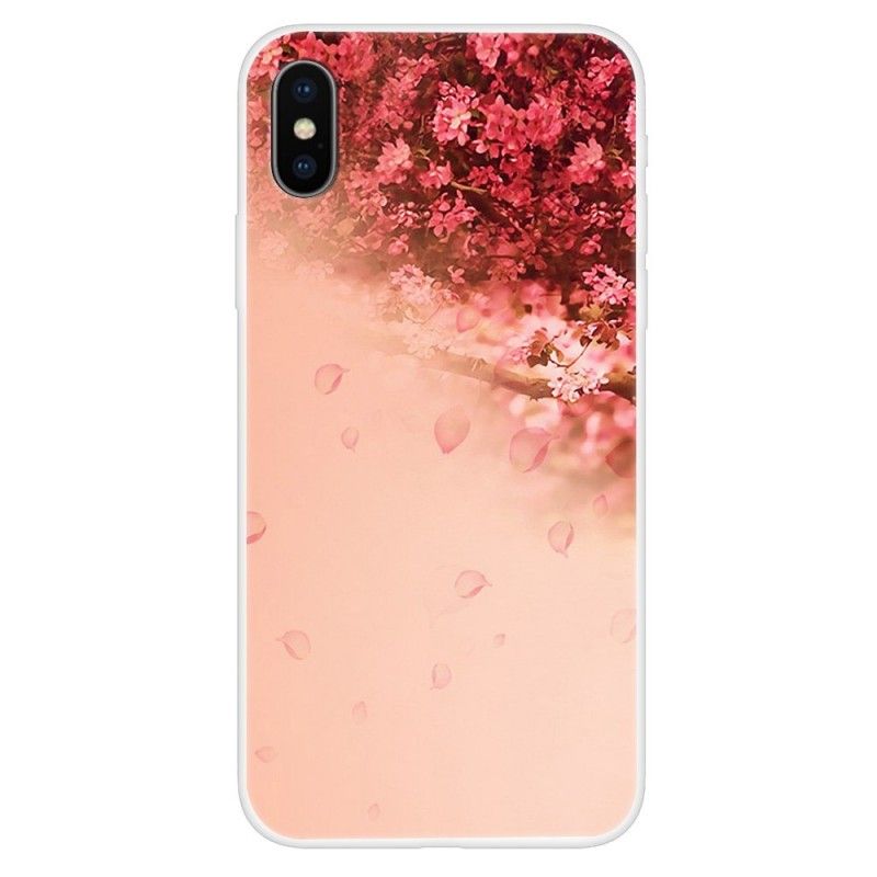 Hülle iPhone XS Transparenter Romantischer Baum