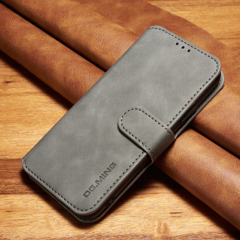 Lederhüllen iPhone XS Schwarz Retro Dg.Ming