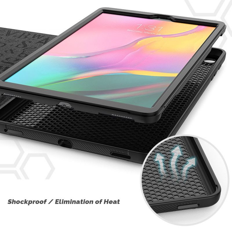 Case Samsung Galaxy Tab A 10.1 (2019) Schwarz Magnetische Mehrwinkelstütze