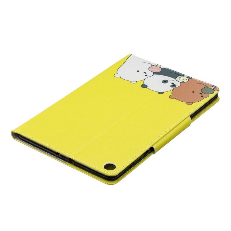 Lederhüllen Für Samsung Galaxy Tab A 10.1 (2019) Bären- Und Panda-Femoir-Design