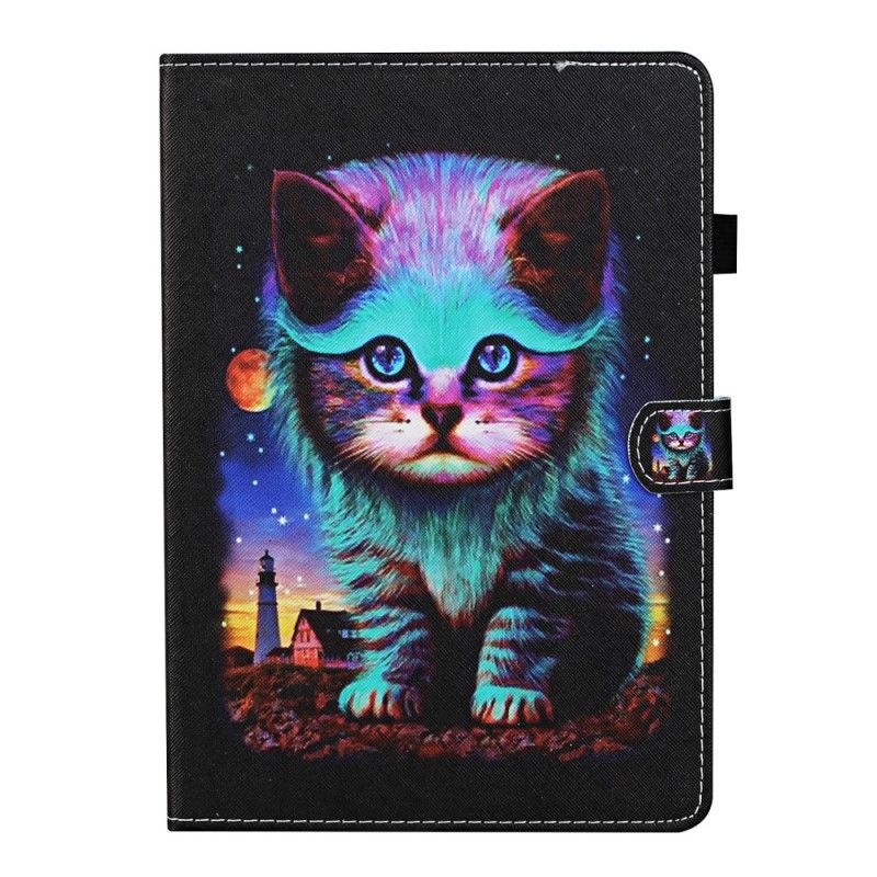 Lederhüllen Für Samsung Galaxy Tab A 10.1 (2019) Elektrische Katze