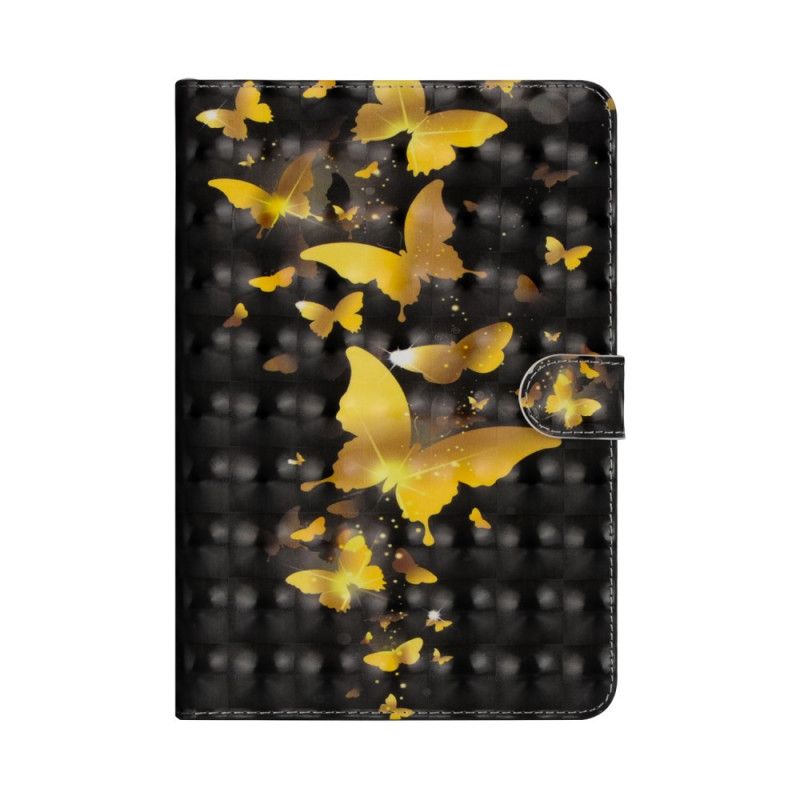 Lederhüllen Für Samsung Galaxy Tab A 10.1 (2019) Gelb Einzigartige Schmetterlinge