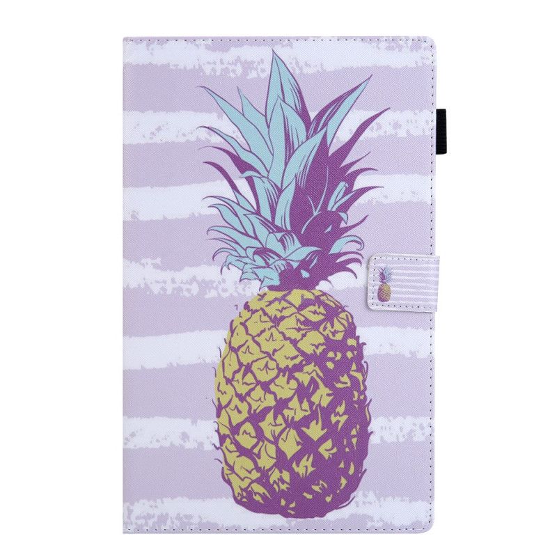 Lederhüllen Für Samsung Galaxy Tab A 10.1 (2019) Magenta Ananas-Design