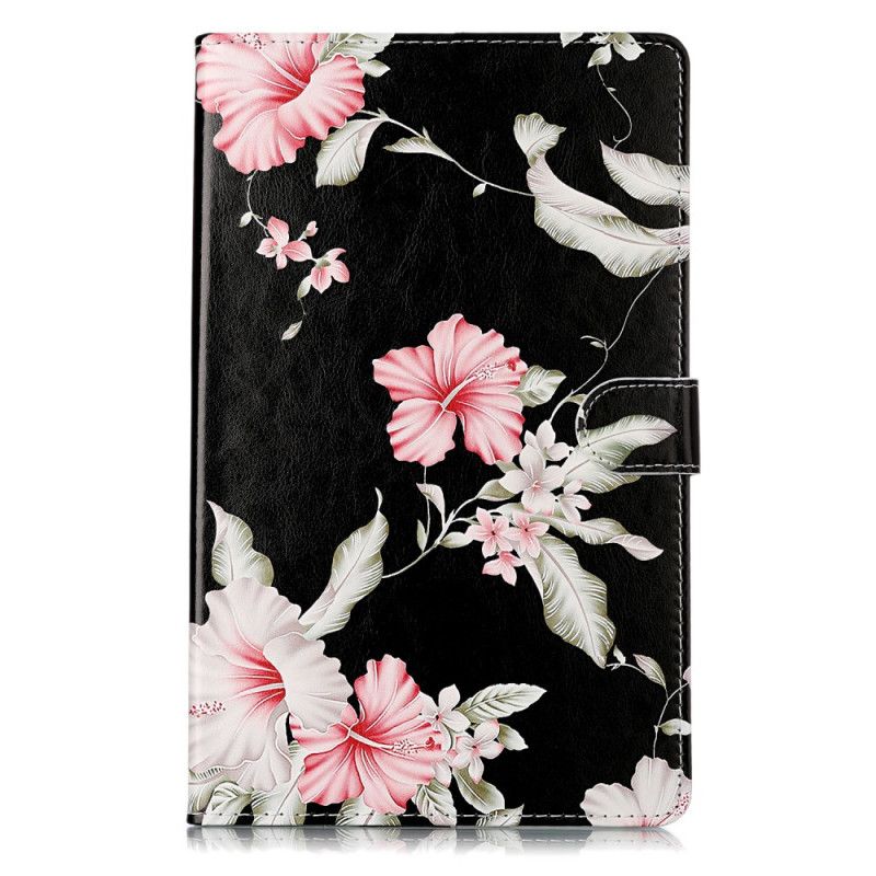 Lederhüllen Für Samsung Galaxy Tab A 10.1 (2019) Rosa Blüten