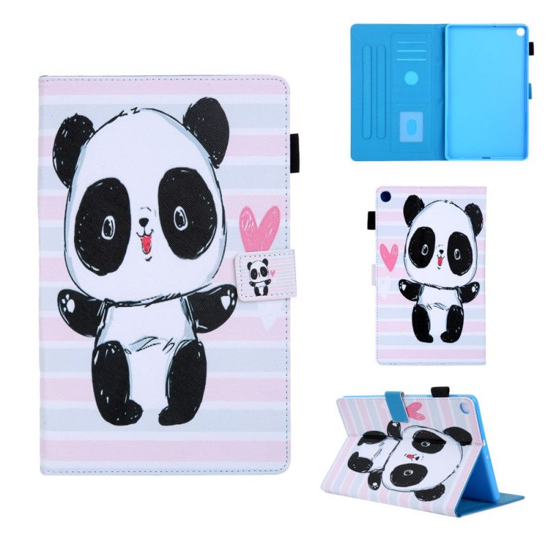 Lederhüllen Für Samsung Galaxy Tab A 10.1 (2019) Weiß Nur Pandas