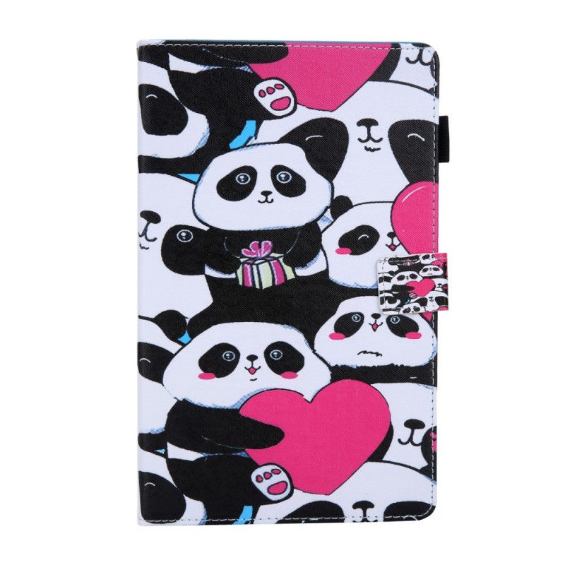Lederhüllen Für Samsung Galaxy Tab A 10.1 (2019) Weiß Nur Pandas