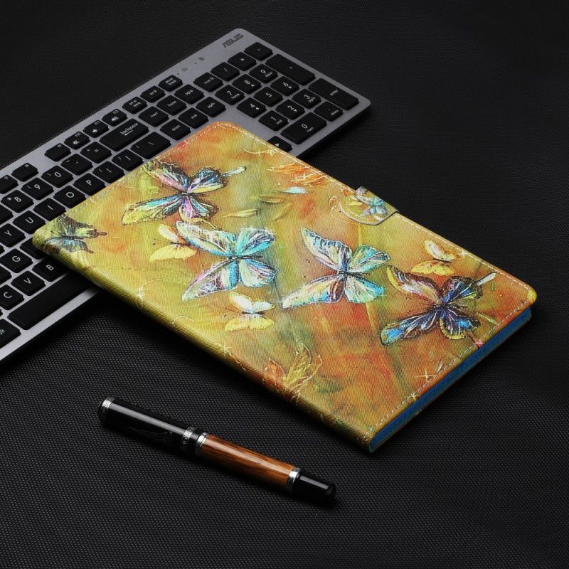 Lederhüllen Samsung Galaxy Tab A 10.1 (2019) Bemalte Schmetterlinge