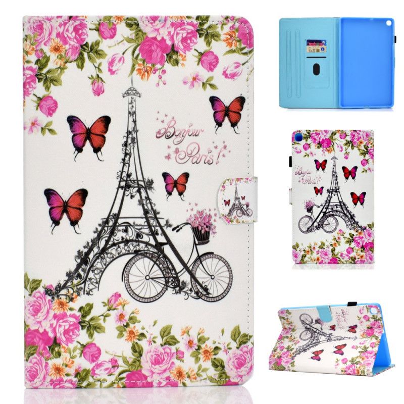 Lederhüllen Samsung Galaxy Tab A 10.1 (2019) Fahrrad-Eiffelturm