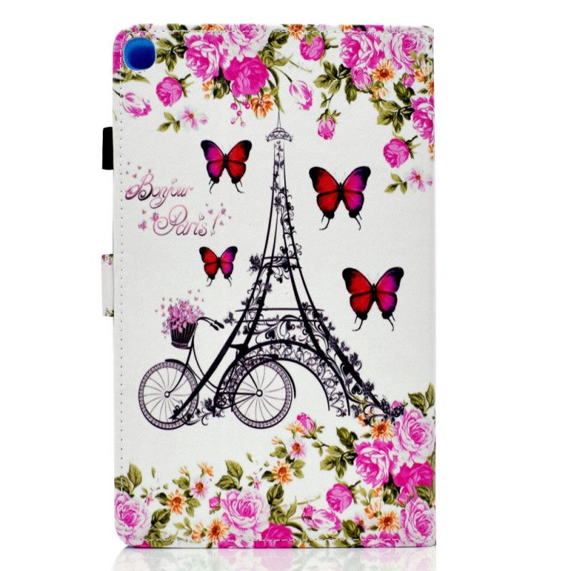 Lederhüllen Samsung Galaxy Tab A 10.1 (2019) Fahrrad-Eiffelturm