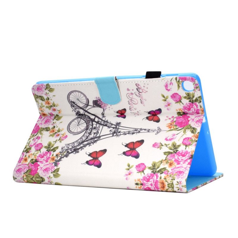 Lederhüllen Samsung Galaxy Tab A 10.1 (2019) Fahrrad-Eiffelturm