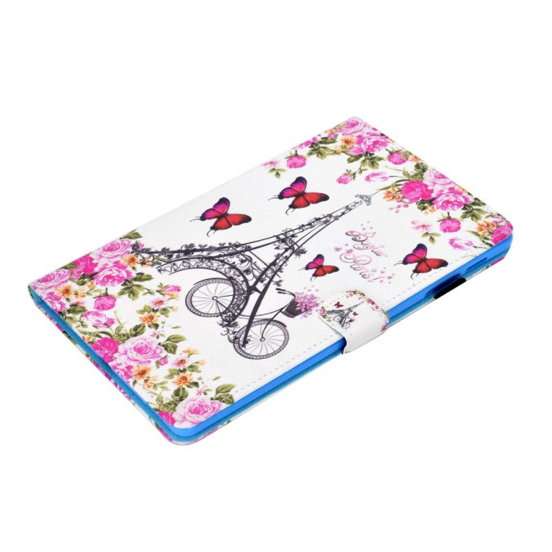 Lederhüllen Samsung Galaxy Tab A 10.1 (2019) Fahrrad-Eiffelturm