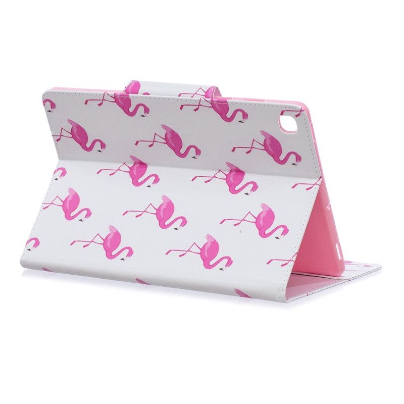 Lederhüllen Samsung Galaxy Tab A 10.1 (2019) Flamingos