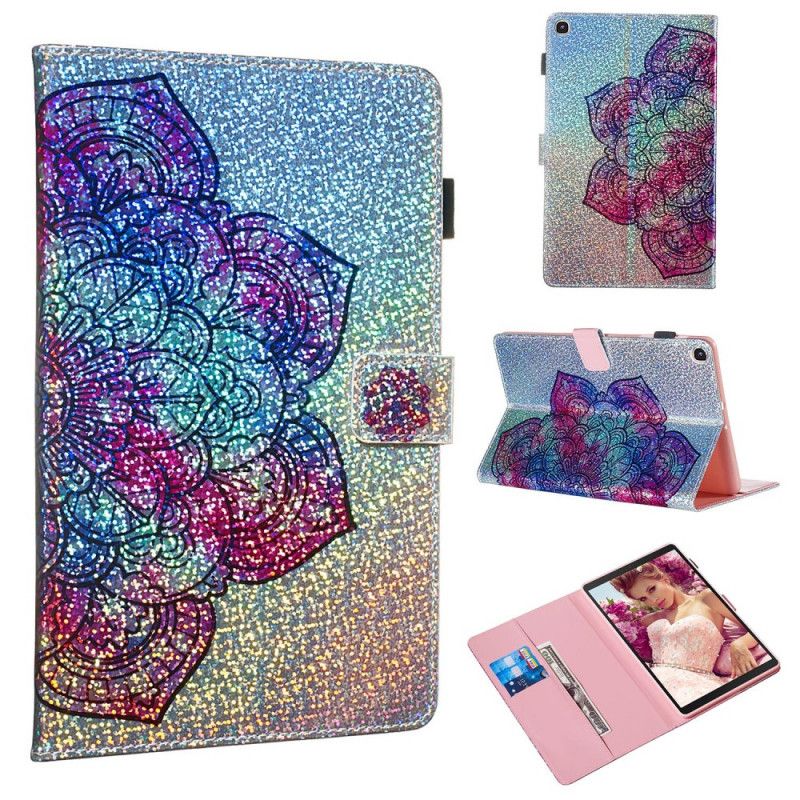 Lederhüllen Samsung Galaxy Tab A 10.1 (2019) Handyhülle Glitzermandala