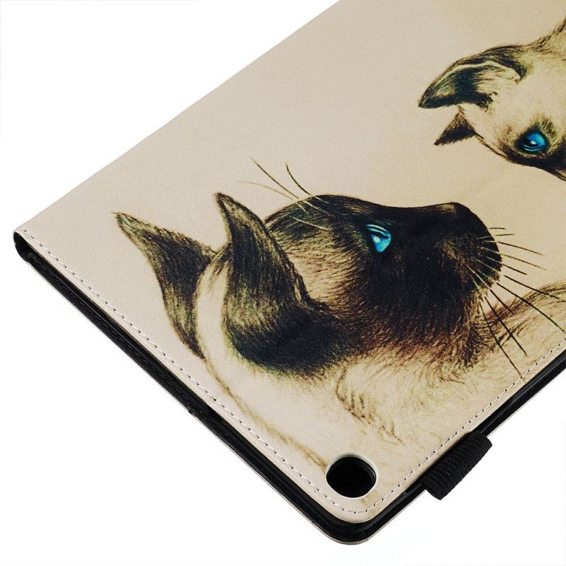 Lederhüllen Samsung Galaxy Tab A 10.1 (2019) Katzen Mit Blauen Augen