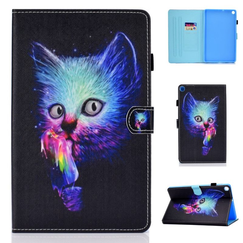 Lederhüllen Samsung Galaxy Tab A 10.1 (2019) Psychokatze