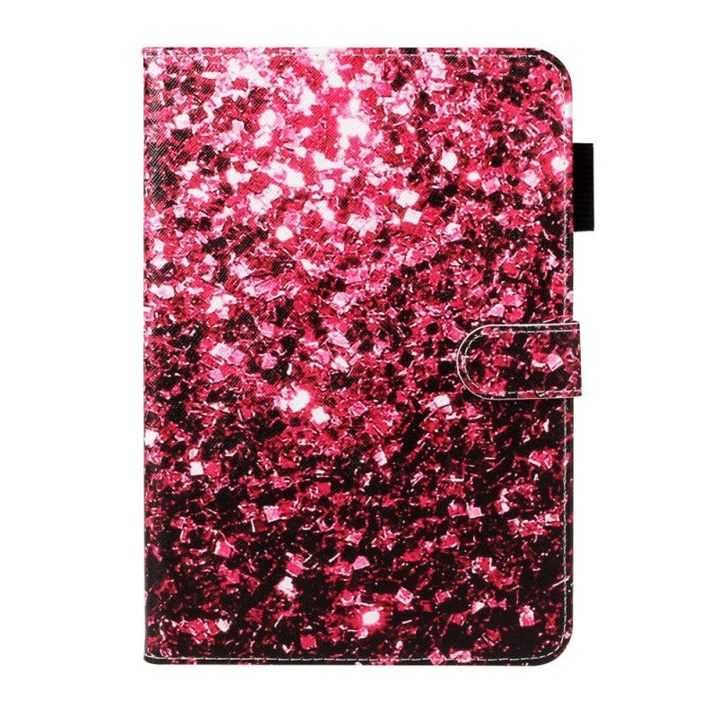 Lederhüllen Samsung Galaxy Tab A 10.1 (2019) Rot Glitzerndes Design