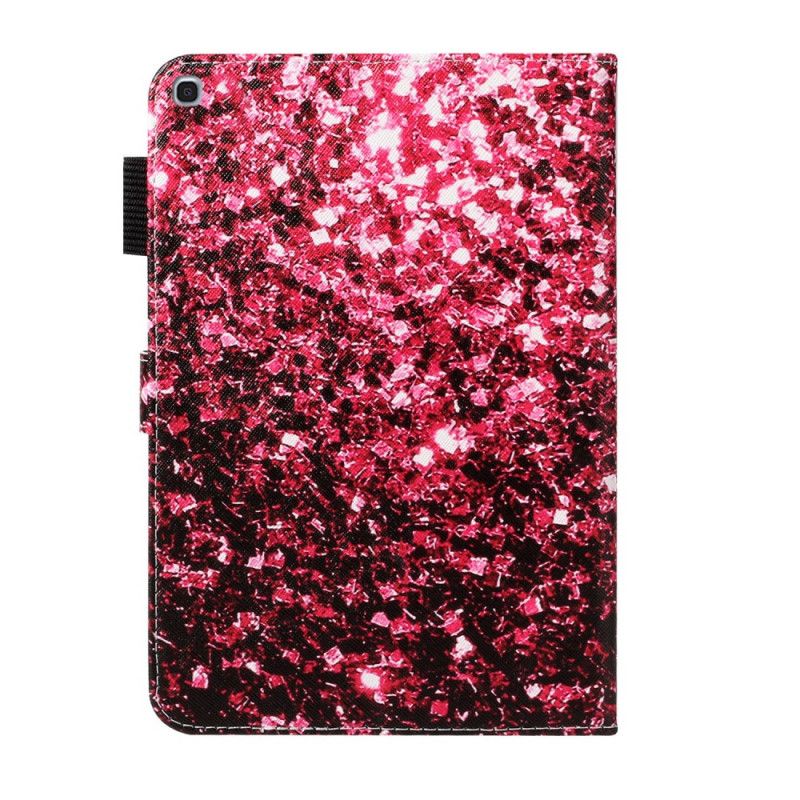 Lederhüllen Samsung Galaxy Tab A 10.1 (2019) Rot Glitzerndes Design