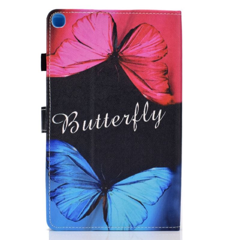 Lederhüllen Samsung Galaxy Tab A 10.1 (2019) Schwarz Erstaunliche Schmetterlinge