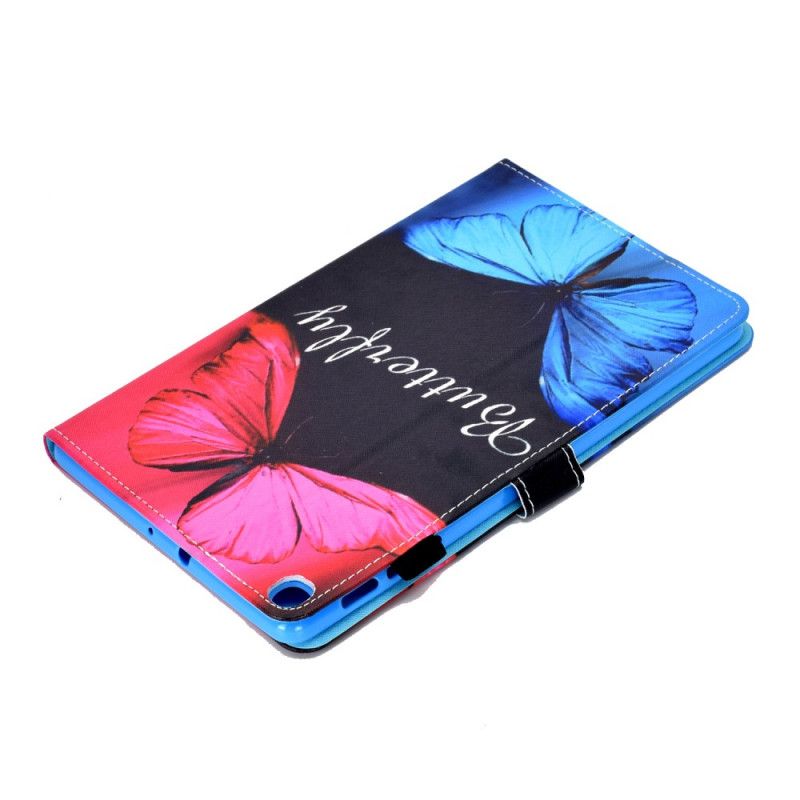 Lederhüllen Samsung Galaxy Tab A 10.1 (2019) Schwarz Erstaunliche Schmetterlinge