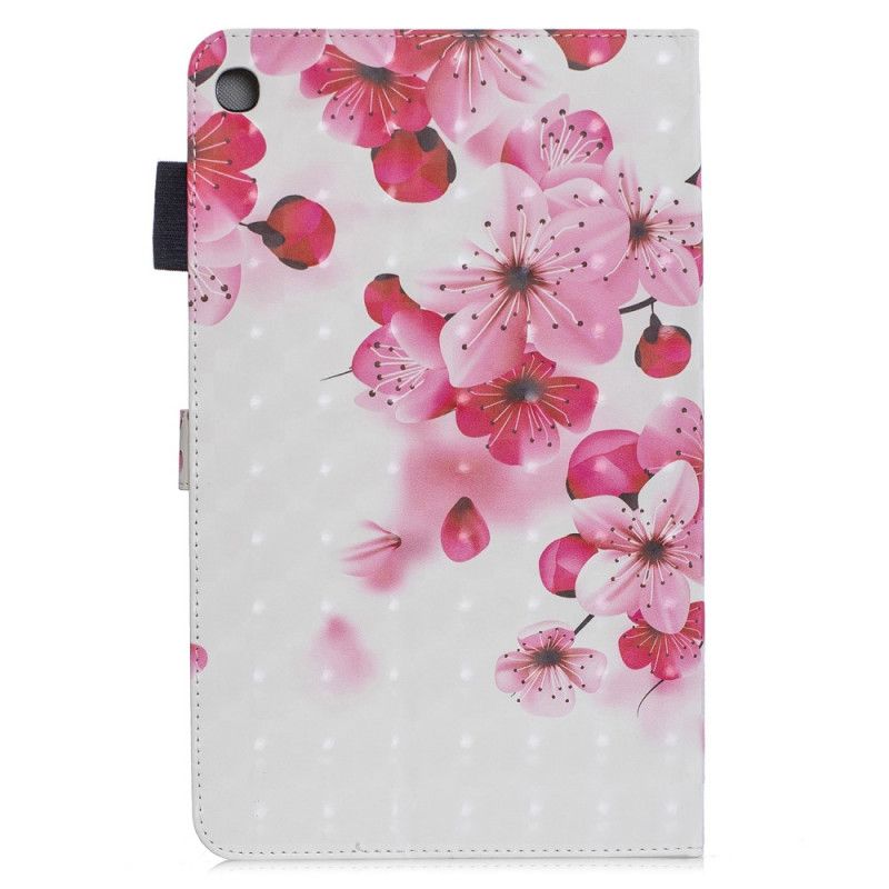 Lederhüllen Samsung Galaxy Tab A 10.1 (2019) Weiß Handyhülle Blumenentdeckung