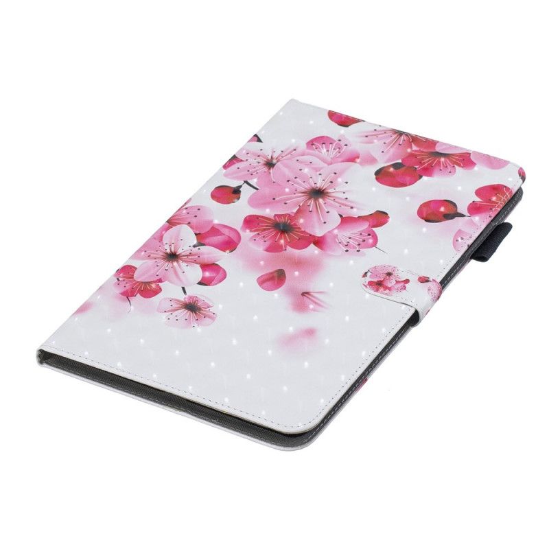 Lederhüllen Samsung Galaxy Tab A 10.1 (2019) Weiß Handyhülle Blumenentdeckung