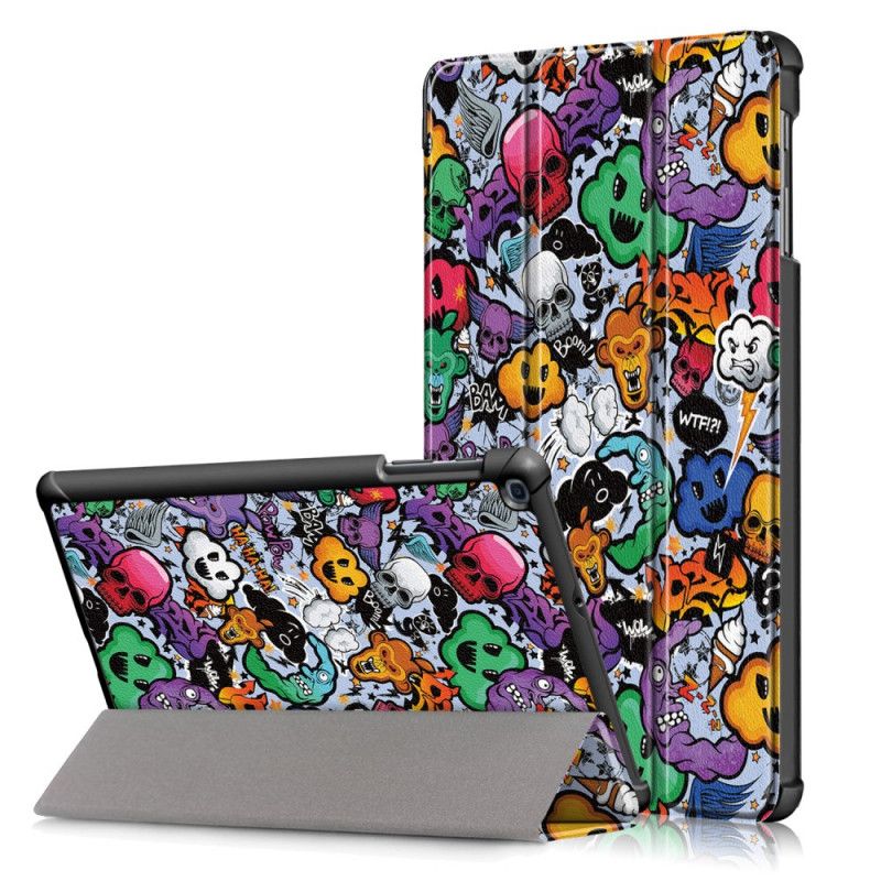 Smart Case Samsung Galaxy Tab A 10.1 (2019) Rot Verstärktes Graffiti