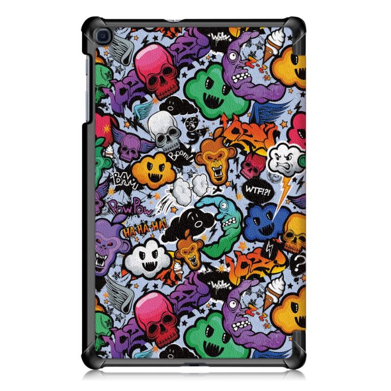 Smart Case Samsung Galaxy Tab A 10.1 (2019) Rot Verstärktes Graffiti