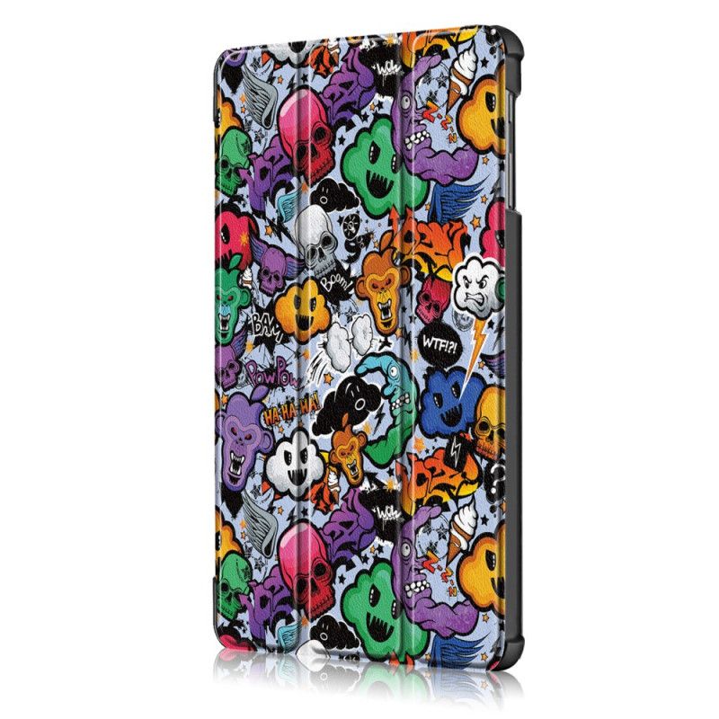 Smart Case Samsung Galaxy Tab A 10.1 (2019) Rot Verstärktes Graffiti