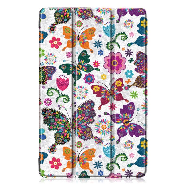 Smart Case Samsung Galaxy Tab A 10.1 (2019) Verstärkte Schmetterlinge Und Blumen