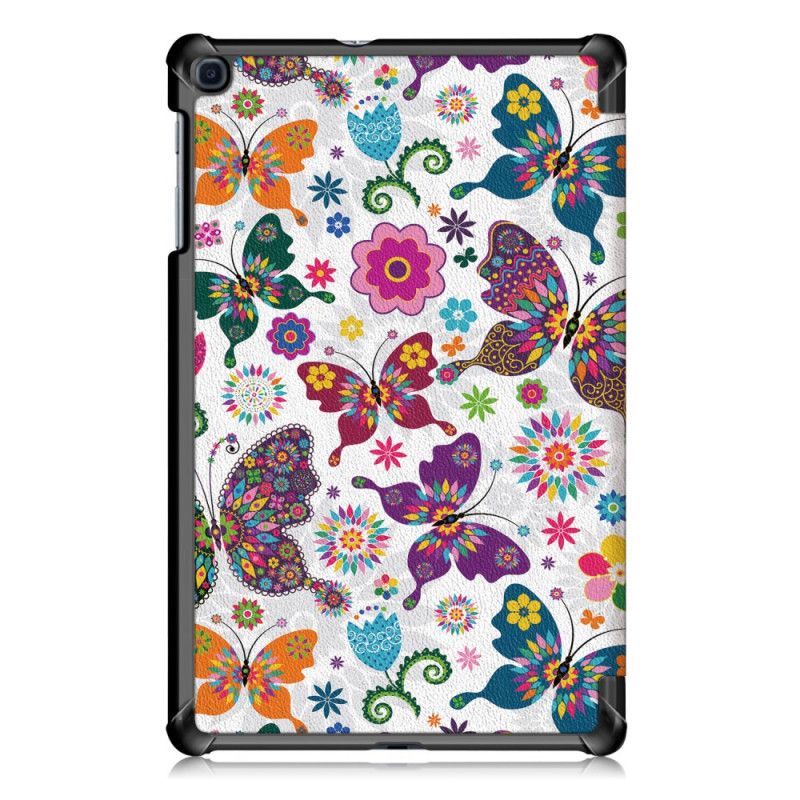 Smart Case Samsung Galaxy Tab A 10.1 (2019) Verstärkte Schmetterlinge Und Blumen
