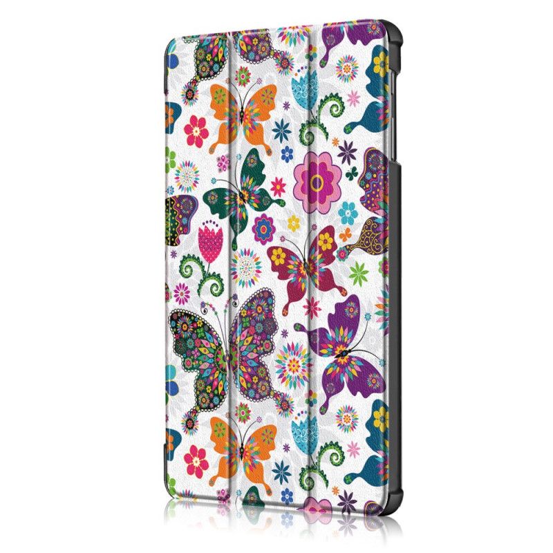 Smart Case Samsung Galaxy Tab A 10.1 (2019) Verstärkte Schmetterlinge Und Blumen