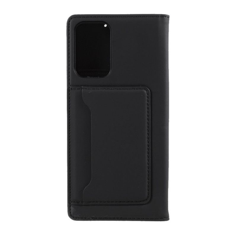 Flip Case Samsung Galaxy A52 4G / A52 5G Schwarz Inhaber Einer Unterstützungskarte