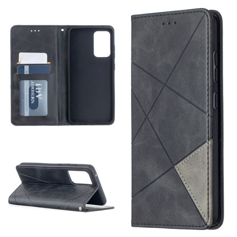 Flip Case Samsung Galaxy A52 4G / A52 5G Schwarz Künstlerstil