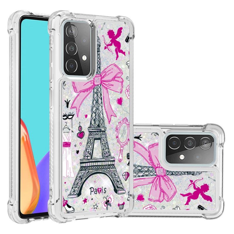 Hülle Für Samsung Galaxy A52 4G / A52 5G Der Eiffelturm Glitzert